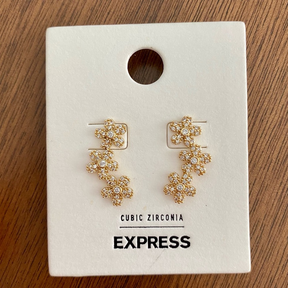 Express Gold Floral Earrings